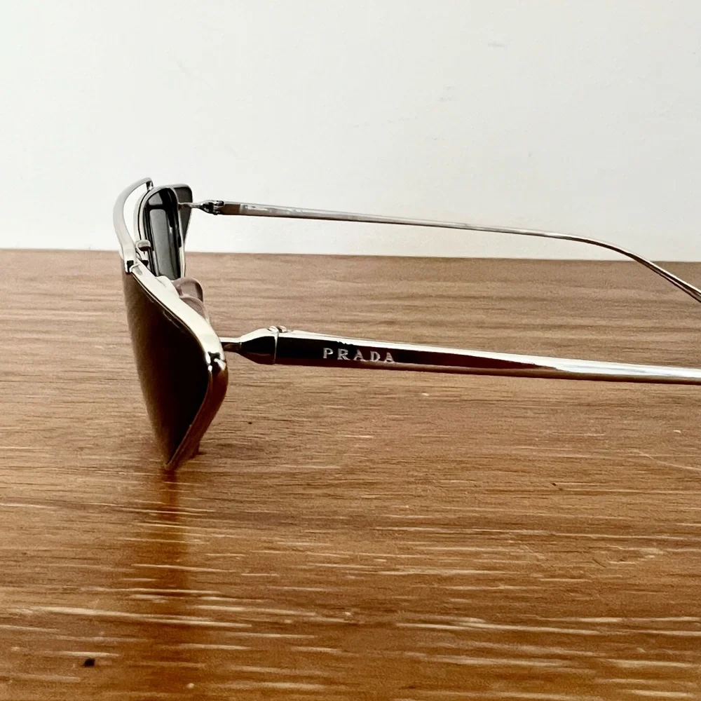 Prada Black Silver Cat-Eye Sunglasses
